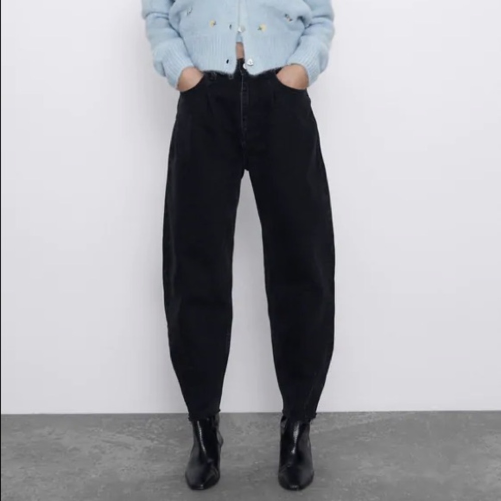 Black Zara z1975 Authentic Slouchy Jeans